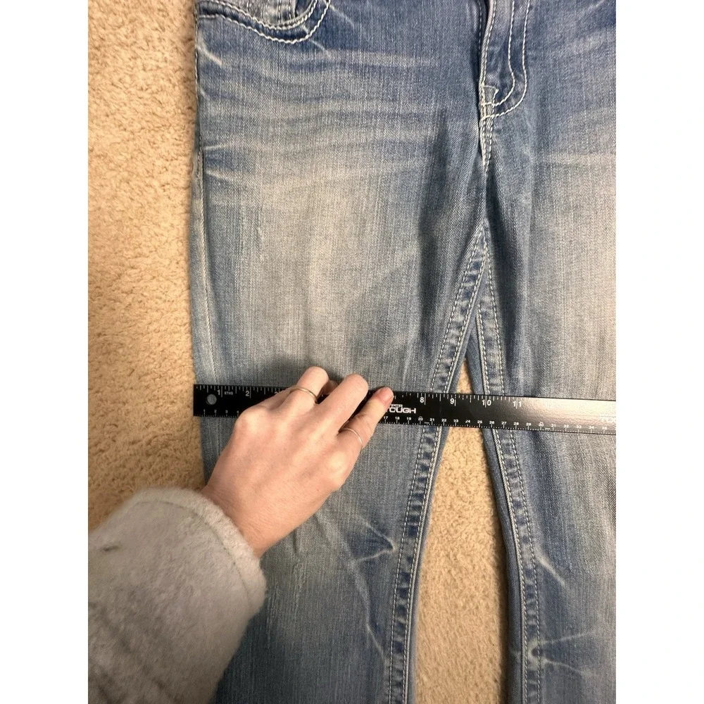 Miss Me Bootcut Jeans Size 30 Low Rise Embroidered Flap Pocket Y2K Western
